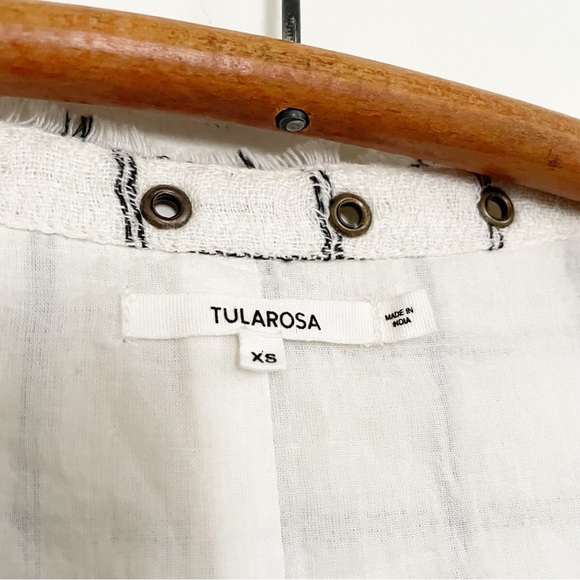 Gigi Hadid Blogger Favorite Tularosa Rocky Wrap Dress Grommets Linen Size Small - Picture 5 of 11